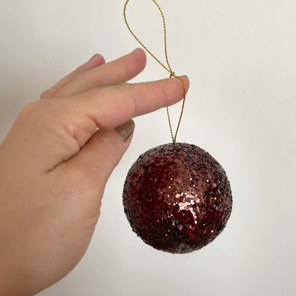 Anthropologie Bronze Disco Ball Ornament Christmas Tree Trim Holiday Decor